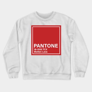 PANTONE 18-1555 TCX Molten Lava Crewneck Sweatshirt